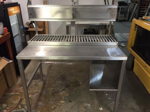 4&#039; stainless steel meat department roller conveyor meat packaging wrap table for sale