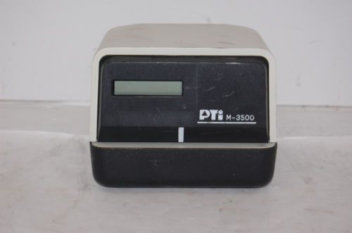 PTi Pyramid Technologies Time Stamp Recorder Employee Clock Time In &amp; Out M-3500