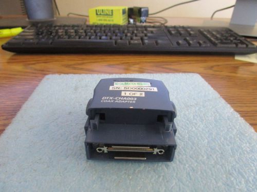 Fluke Networks Model: DTX-CHA003 Coaxial Cable Test Adapter.  No Cable or  Ad &lt;