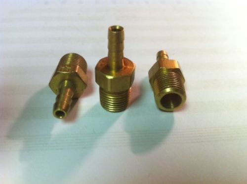 HOSE BARB for 1/8&#034; ID HOSE X 1/8&#034; MALE NPT HEX BODY BRASS  FITTING~~ PKG OF 35