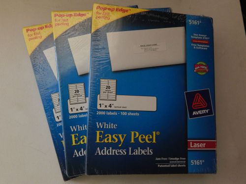 Avery 5161 White Easy Peel Address Labels New 3 Boxes