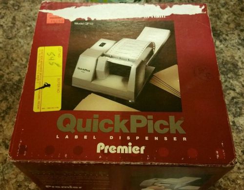 NIB Quickpick Label Dispenser Premier Model QP-10