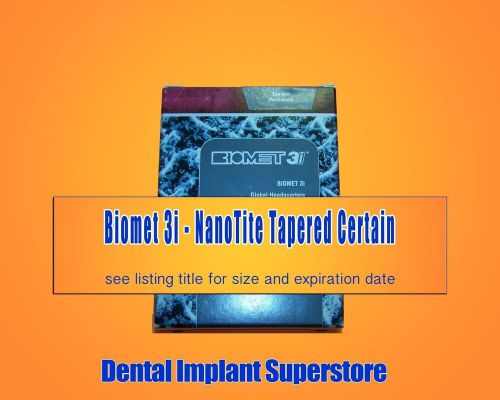 Biomet 3i NanoTite Tapered Certain Dental Implant - 4 x 11.5mm - Exp. 2016 - 07