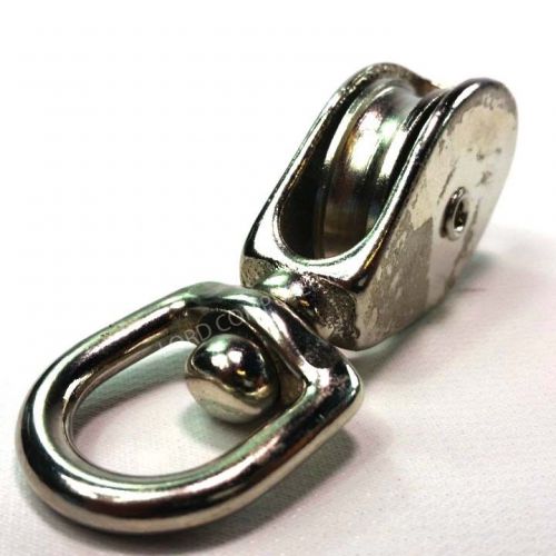 Everbilt 1-1/4 in. Nickel Plated Swivel Pulley