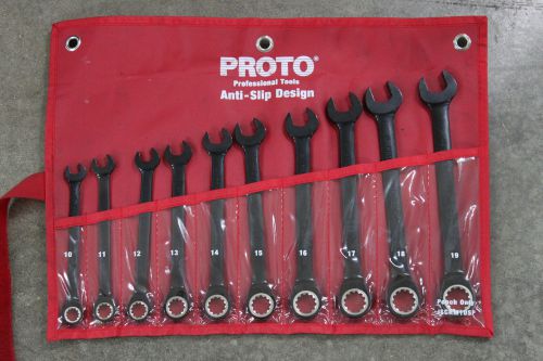 Proto jscrm-10sp 10 piece ratcheting wrench set spline 10mm-19mm for sale