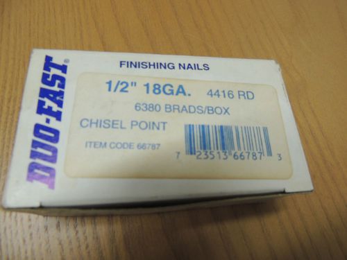 1 Box 6,380 Count Duo-Fast Finishing Nails~Chisel Point~4416RD~1/2&#034;~18 Gauge