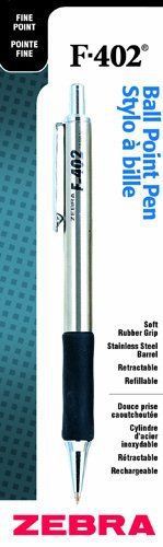 Zebra Pen F-402 Ballpoint Pen - Fine Pen Point Type - 0.7 Mm Pen Point Size -