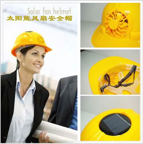 Solar Hard Hats Energy Fan Helmet Safe Engineering Cap Building PE Free Size