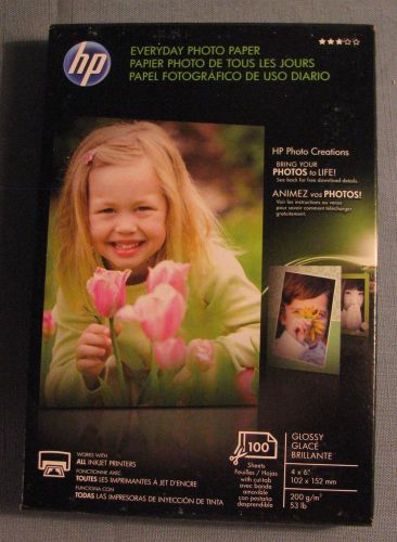 LOT OF 5 GENUINE HP Q5440A 4&#034;X6&#034; GLOSSY EVERYDAY PHOTO PAPER 500 SHEETS TOTAL