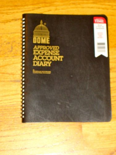 New Dome Expense Account Diary Book - 760 - 8&#034; x 10&#034; - BLACK Cover