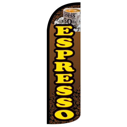 Espresso extra wide windless swooper flag jumbo sign banner made in usa for sale