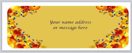 30 Personalized Return Address Labels Flowers Buy 3 get 1 free (bo363)
