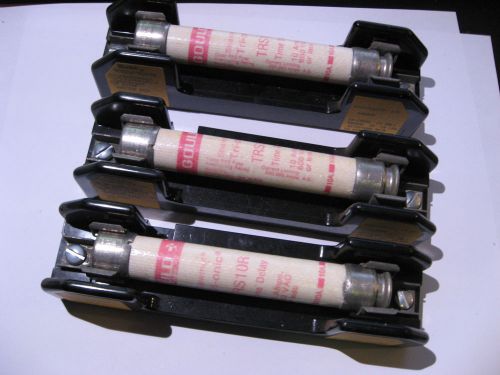 Buss h60030-1s 30a 600v fuse holder  w. gould trs10r 10a fuses - used qty 3 for sale