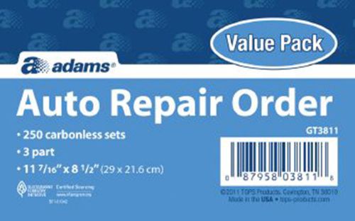 Adams Business Forms 3 Part Carbonless Garage Repair Order Form Set of 1000