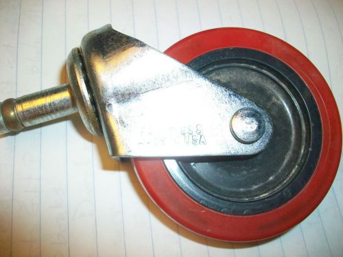 Swivel stem caster wheel with 3&#034;  hard rubber  wheel &amp; 1 1/4&#034; long threaded stem for sale