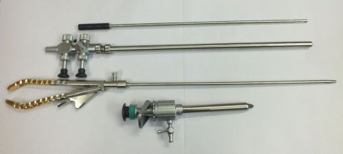 New Laproscopy Needle Holder, Sution tube, Knot pusher and 10mm Trocar