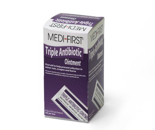 Medique products 22335 triple antibiotic ointment  .5 gram  144 per box for sale