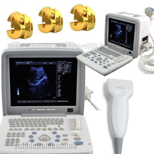 Digital portable 12.1 inch ultrasound scanner 7.5mhz linear probe 3d software for sale