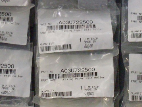 Lot Of 11-OEM A03U722500 KONICA MINOLTA C6500 C5500 C FIXING PAPER EXIT ROLLER