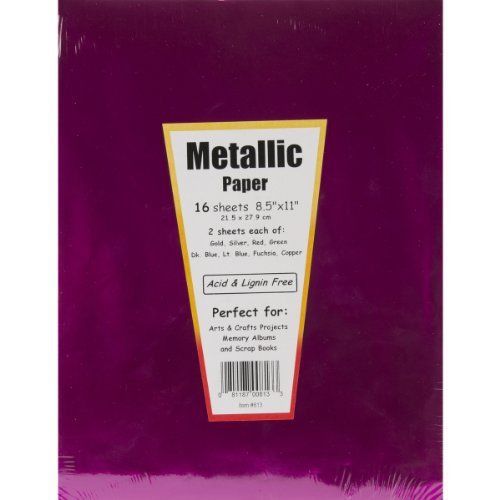 Specialty Paper 8-1/2&#034;X11&#034; 16/Pkg-Metallic