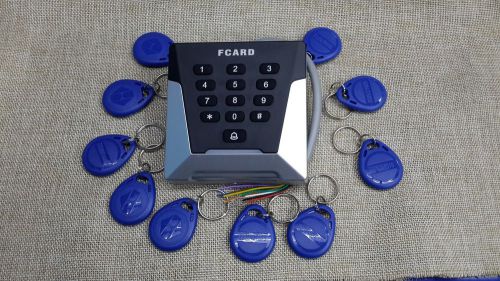 Rfid proximity id card reader wg26/wg34 125khz led waterproof reader +10 keytag for sale