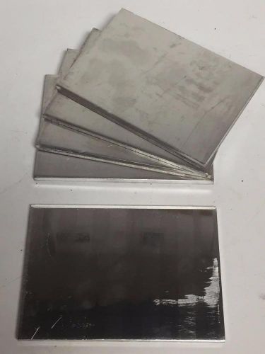 5 piece lot aluminum 5-1/2 x 4 sheet plate scrap metal material stock flat bar for sale