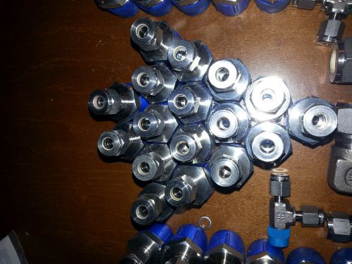 (lot of 60)...new....hoke gyrolok ss tubing fittings...various sizes &amp; types for sale