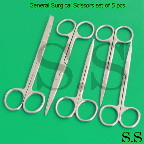 General Surgical Scissors set of 5 pcs