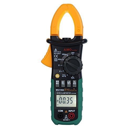 Aimo MS2108A Auto Range Digital Clamp Meter 400 AC DC Current Hz Tester