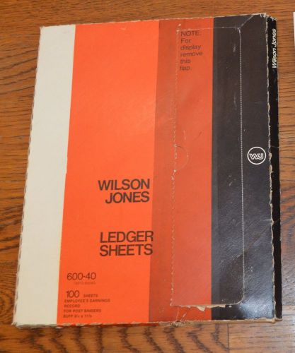 Wilson Jones 600-40 Employee Earnings Ledger Sheets Post Binders, 9 1/4&#034;x11 7/8&#034;