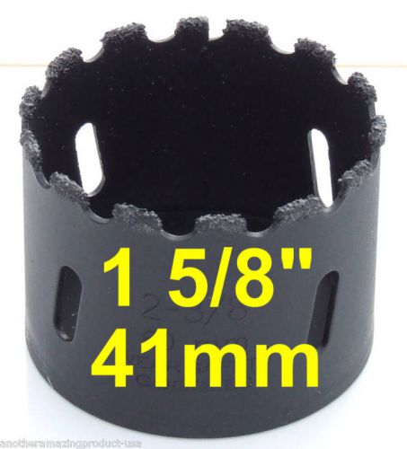 1 5/8&#034; in tungsten carbide grit tile hole saw 41mm concrete marble slate cast hd for sale