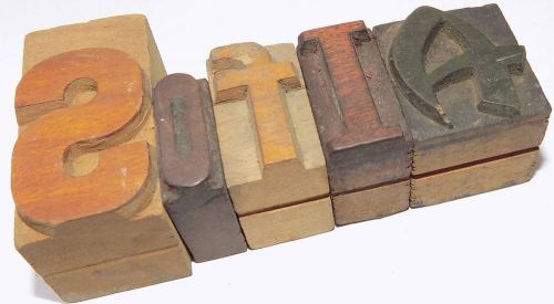 Letterpress Wood Type Printers 5 Block &#039;SOFIA&#039; Typography # bc-1282