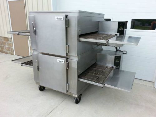 LINCOLN IMPINGER DOUBLE STACK GAS CONVEYOR PIZZA OVEN  ***MODEL 1450***
