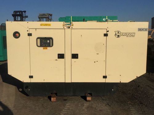 96 kw triton generator, base fuel tank, 12 lead, sound attenuated, skid mount... for sale
