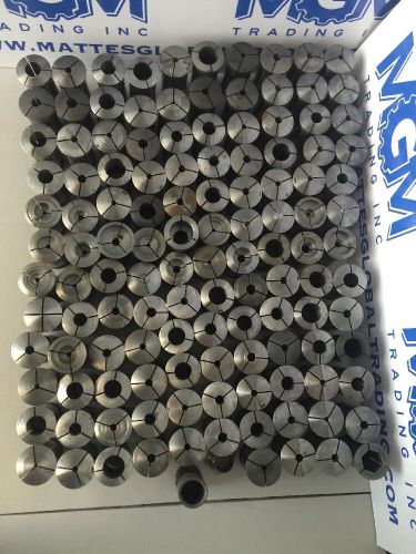 Hardinge 16c round collets lot of 126 used pieces with inside outside threads for sale
