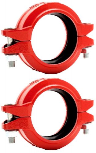 &#034;Grinnell&#034; 705 Flexible Fire Sprinkler Painted Grooved Couplings (3&#034;) 2-Pack
