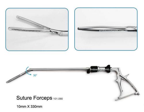 New 10X330mm Suture Forceps Laparoscopy