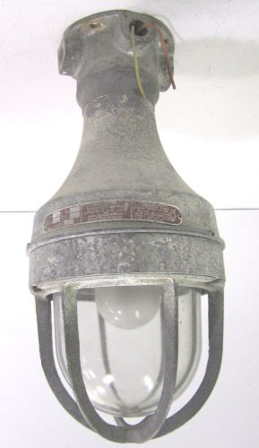 Vintage appleton exv explosion proof industrial factory glass light fixture for sale