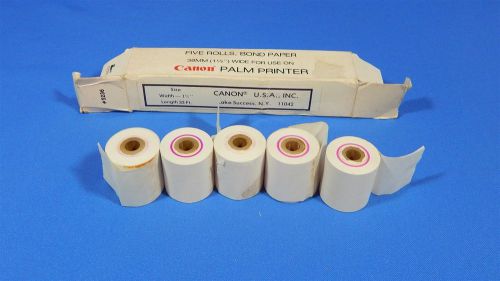 5 Canon Calculator Paper Rolls For Palm Printer Bond Paper 5236 - NOS