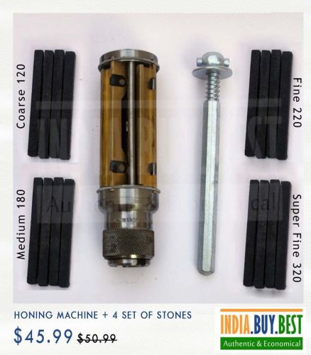 Cylinder engine hone kit 34 to 60 mm honing machine + 4 set of stones buy best for sale
