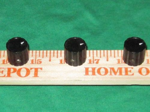 &lt; Lot of 3 Black Brass insert round knobs knob