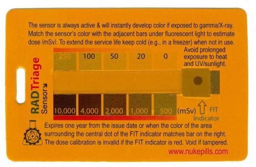 Radtriage personal radiation detector for wallet or pocket nbcprep for sale