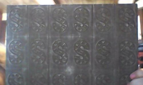 Antique advertsing heavy tin printing sheet SWEEPSTAKES tickets? cool item