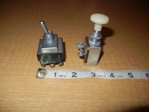 VINTAGE 2 ELECTRICAL TOGGLE &amp; Push Pull SWITCHES 12 TWELVE TERMINAL 3 POSITION