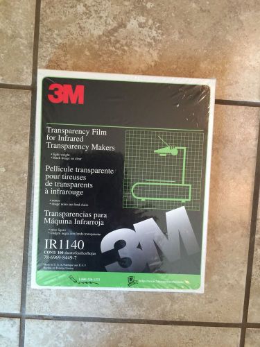 3M TRANSPARENCY FILM IR 1140 AV Projector Infrared Makers 100 8 1/2&#034;x 10 1/2&#034;
