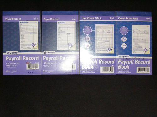 ADAMS PAYROLL RECORD BOOK (2) D4740 &amp; (2) D4743