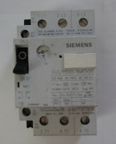 USED SIEMENS 3VU1300-1MG00 motor protector.