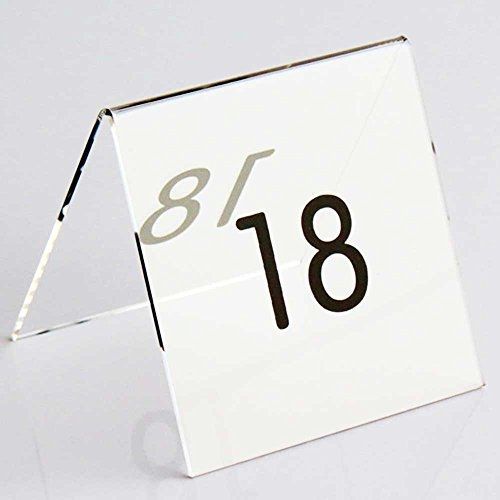 Airgoesin 30pcs Tent Style Acrylic Table Numbers Wedding Restaurant Cafe Office