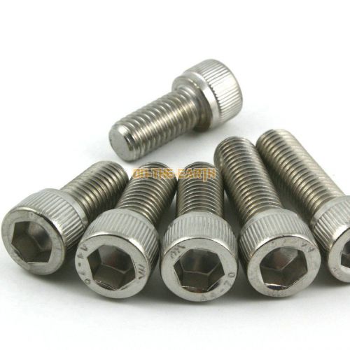 2 pcs m12*130mm 316 stainless steel allen bolt socket cap screw marine grade for sale