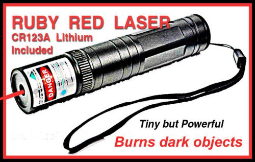 HOT Red 658nm Diode Laser + CR123A Lithium Rechargeable + MV Charger + CASE